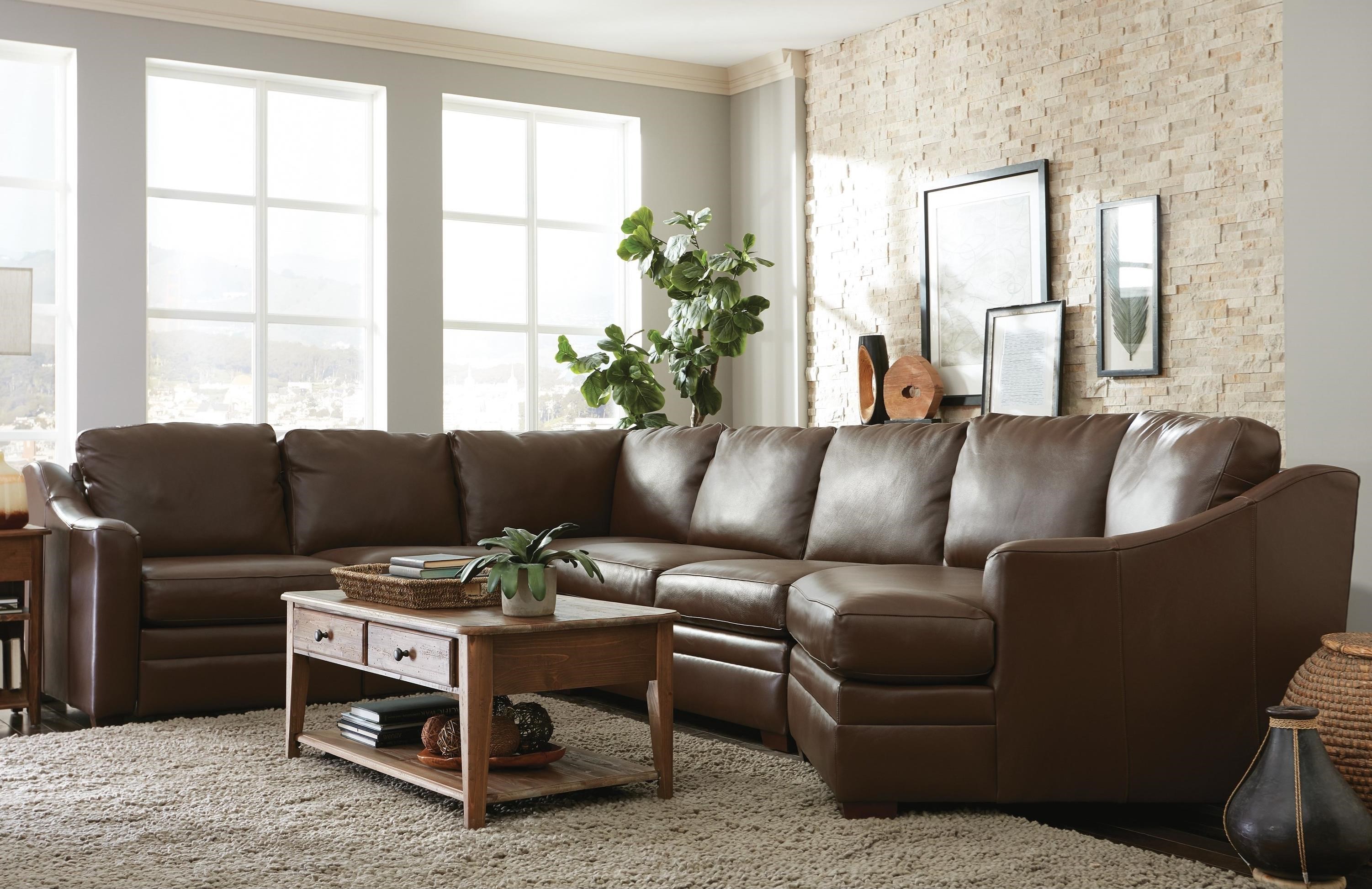 Custom 3 Pc Sectional Sofa w/ Power Recliner